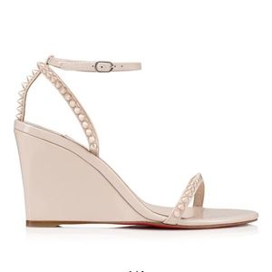 BRAND NEW IN BOX Christian Louboutin 
SO ME WEDGE 85 Patent Leche size 37 NWT